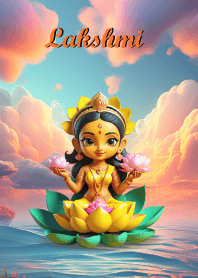 Lakshmi bestows blessings