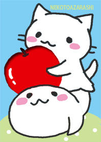 ネコとアザラシ リンゴ