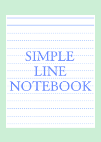 SIMPLE BLUE LINE NOTEBOOK-LIGHT MINT