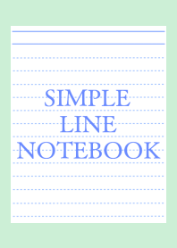 SIMPLE BLUE LINE NOTEBOOK/LIGHT MINT