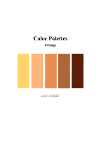 Color Palettes Orange.