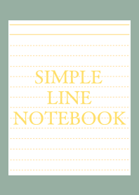 SIMPLE YELLOW LINE NOTEBOOK-DUSTY GREEN