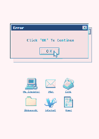 Old Computer (Color) - ピンク & ブルー