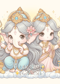 Charlotte : LAKSHMI & GANESHA (Blue)