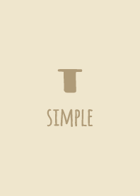 シンプルイニシャル-T＊くすみイエロー