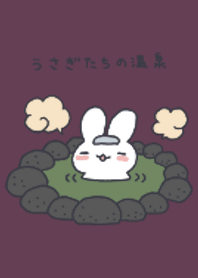 Bunny in hot spring