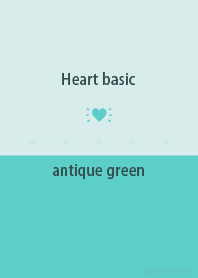 Heart basic antique green