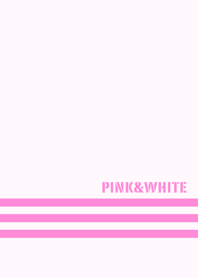 シンプル ピンクと白 No.8