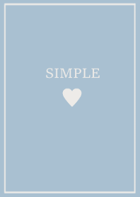 SIMPLE HEART =blue beige=