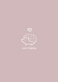 Lucky Hedgehog -smoky pink- heart