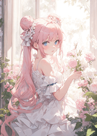 粉紅星月女孩