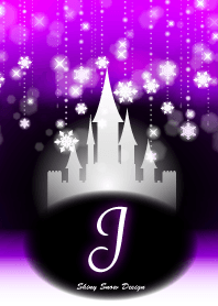 J-Initial-Snow Castle-purple