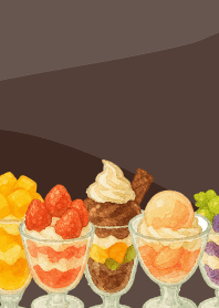 various parfaits3 on brown