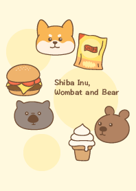 Shiba Inu, Wombat and Bear