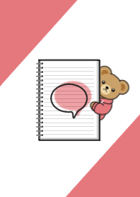 Teddy Bear[Stationery/RED]