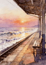 Seaside Station Twilight