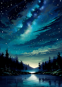 Beautiful starry night view#579