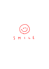 White, red, smile. Simple theme.