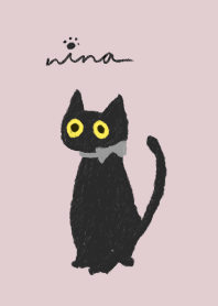 黒猫のニーナです　pink ver.