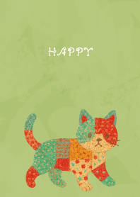 Cat Stuffed08 on moss green