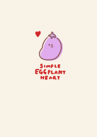 simple eggplant heart beige.
