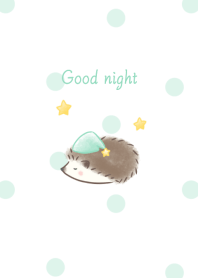 Sleeping Hedgehog -green- Dot