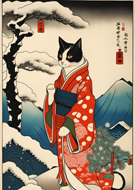 Kucing Natal Ukiyo-e
