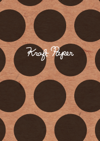 クラフト紙-黒ドット-