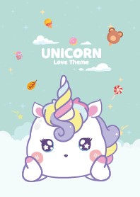 น้องยูนิคอร์น ก้อนเมฆน่ารัก สีเขียว