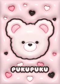 PUKUx2 TeddyBear  - Black x Pink 1