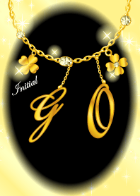 【G&O】イニシャルチャーム運気UP!ゴールド