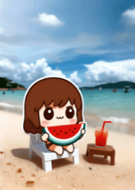 Cute Girl on the Beach V.6