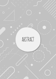 Abstract Geometric Grayscale White 10