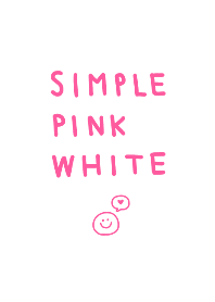 simple pink and white.