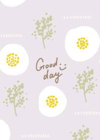 まん丸お花とミモザ13