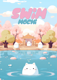 cute mochi in japanese onsen 2