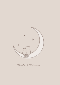 Cats on Moon/ beige