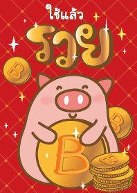 Happy pinky pig.(Be rich)