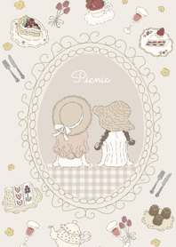 retro girl theme 2 / picnic with friends