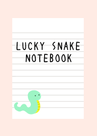 LUCKY SNAKE NOTEBOOK/LIGHT PINK