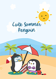 Cute summer penguin