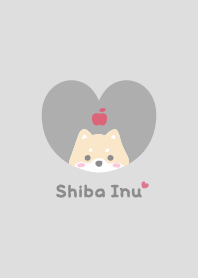 Shiba Inu2 Apple [gray]