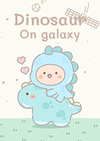 Dinosaur on galaxy pastel!!