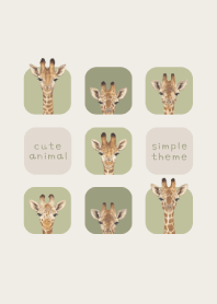 ANIMALS - Giraffe - LEAF GREEN