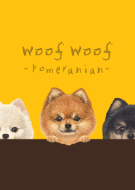 Woof Woof - Pomeranian - SUNFLOWER