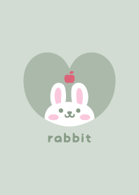 うさぎ3りんご[グリーン]