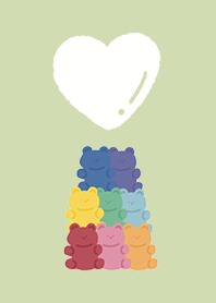 Cute gummy bear /green series