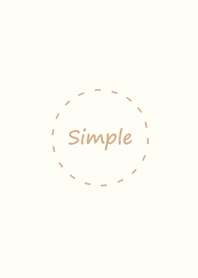 単純な点線の円 - ベージュ