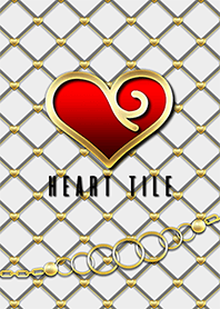 Heart tile white color