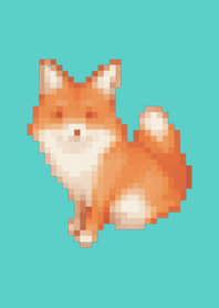 ธีม Fox Pixel Art สีเขียว 10